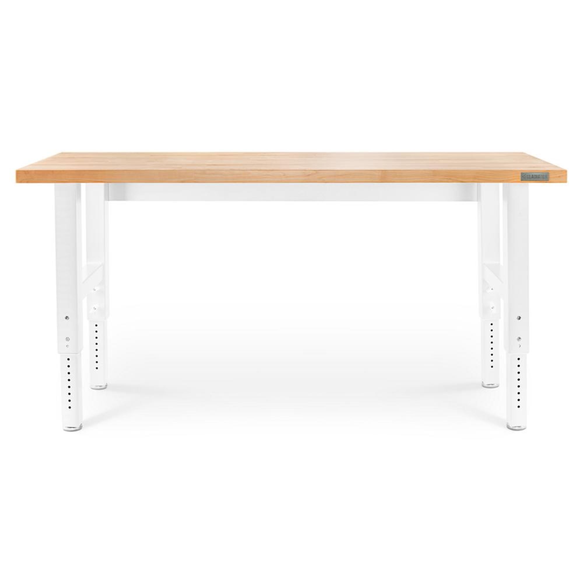 Gladiator, 6ft. Adjustable Height Hardwood Workbench, Model# GAWB06HWGW